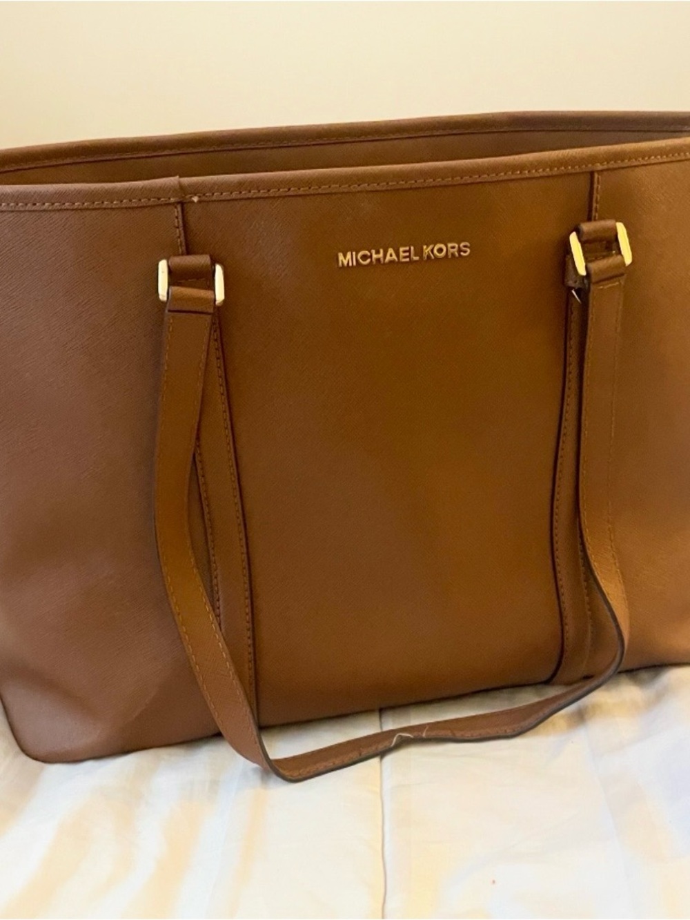 Michael Kors Women's Brown Leather Tote Bag